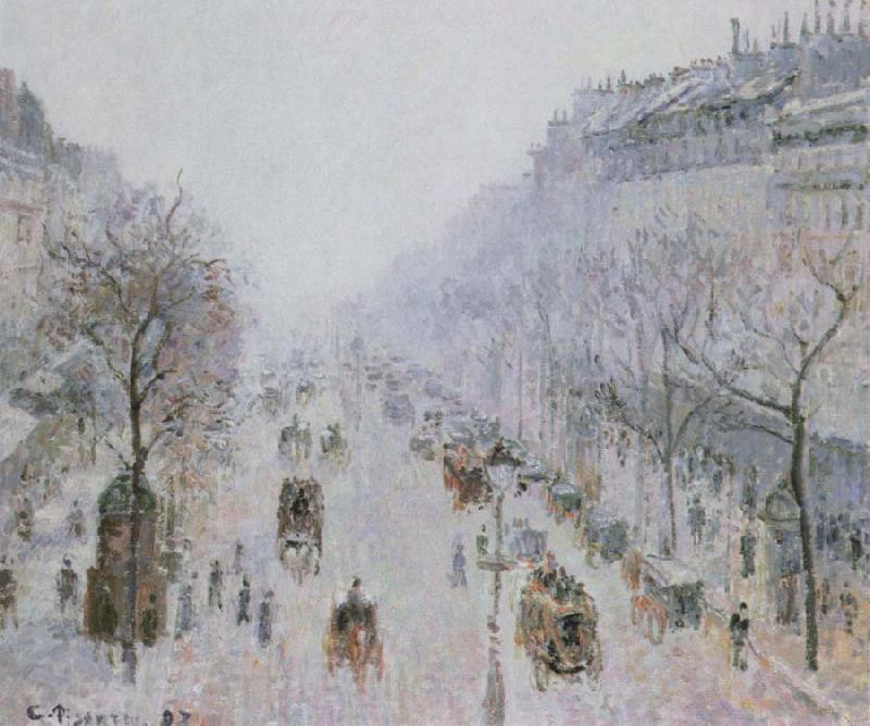 Camille Pissarro boulevard montmartre France oil painting art